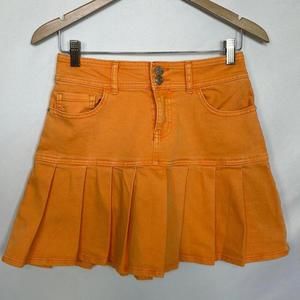 Wild Fable  Women's Pleated Mini Skirt Orange Size 4